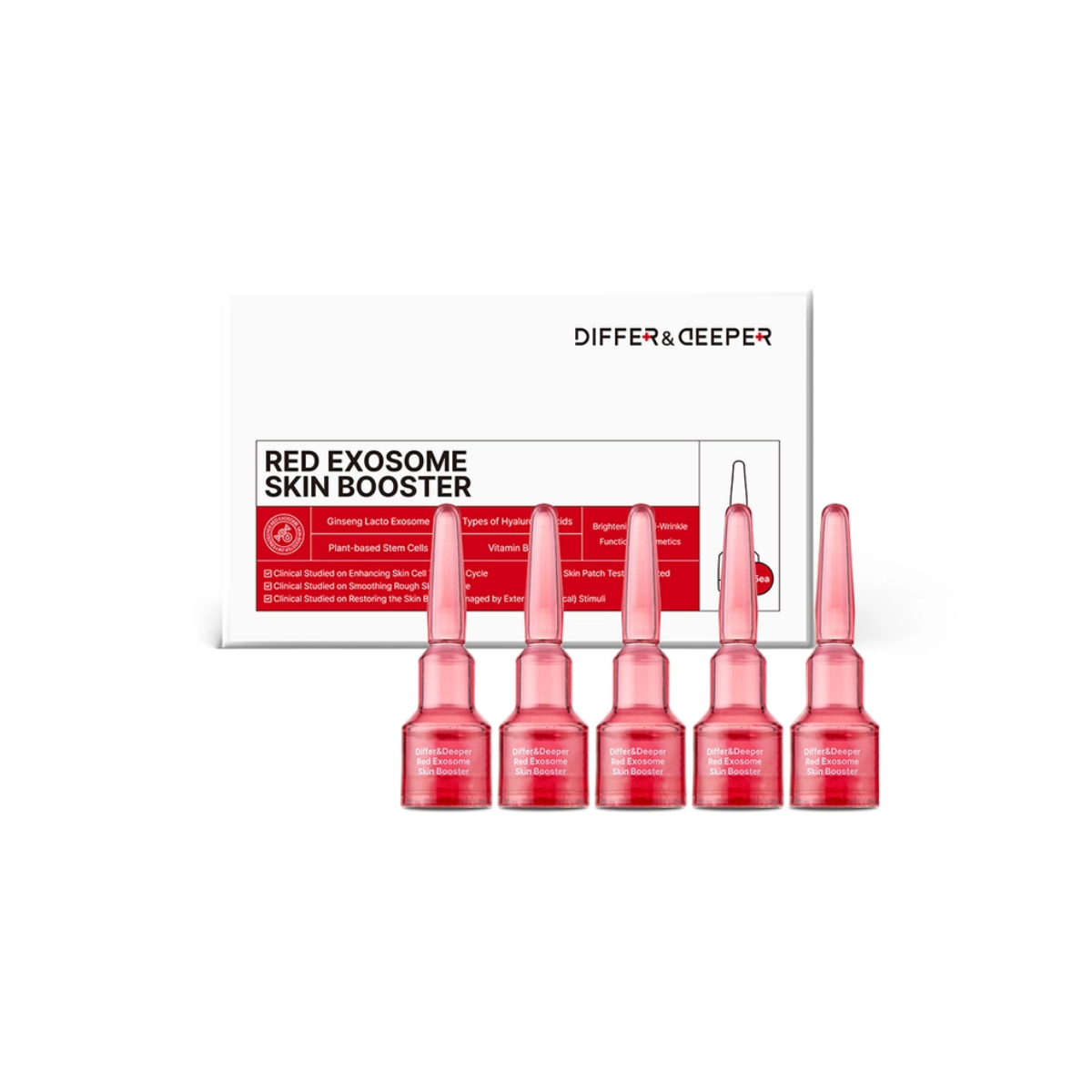 【DIFFER&DEEPER】 スターターパック レッドエクソソーム スキンブースター（2ml x 5個）