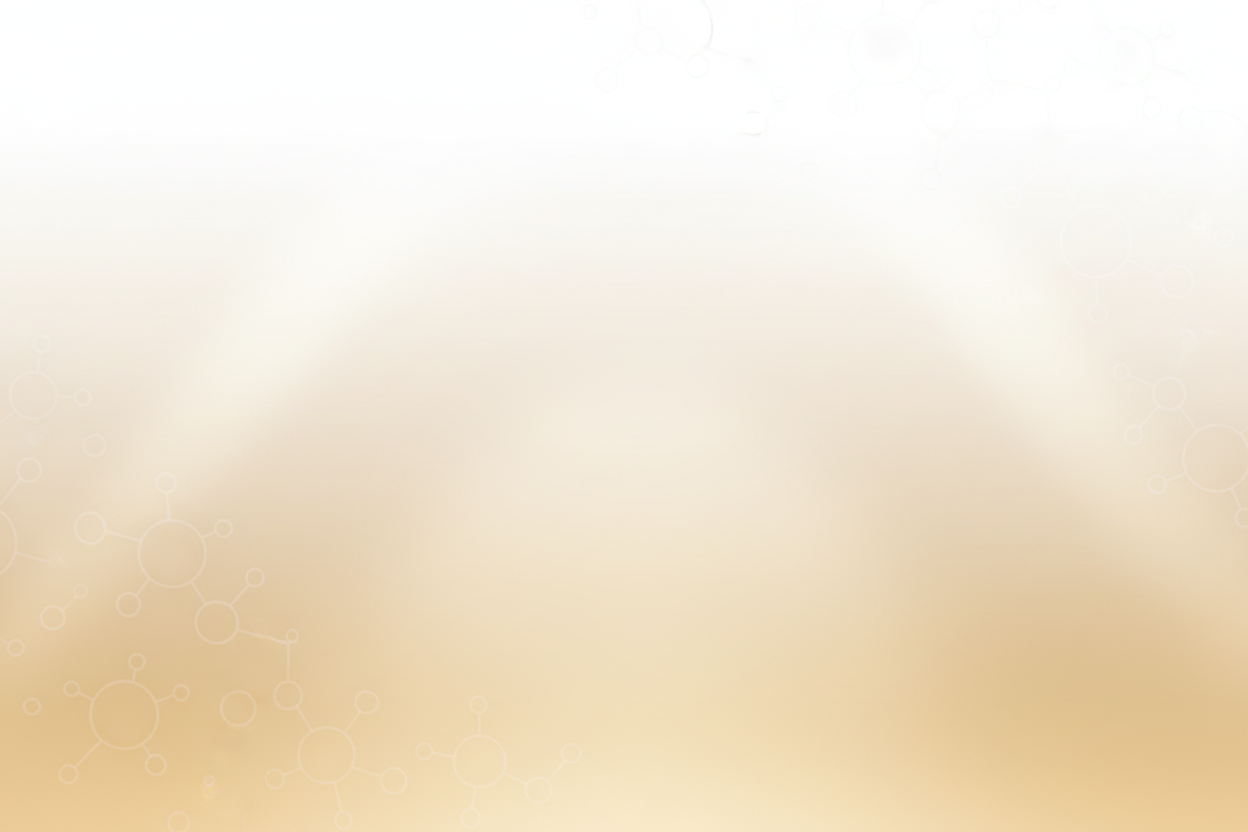 Minimalist gradient background in clean white, soft beige, and pale gold, conveying premium Korean pharmacy aesthetics, gentle diffused lighting, elegant and trustworthy atmosphere, subtle scientific texture with faint molecular patterns, ultra-soft shadows, high-resolution.